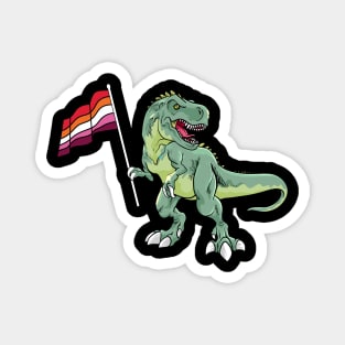 Funny Dinosaur Flag Lesbian Pride LGBT Gift Magnet