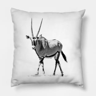 Oryx Antelope Full Figure Wildlife Pillow