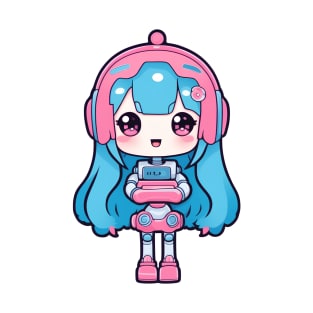 Cute bubblegum robot girl T-Shirt