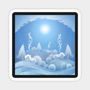 Magic winter landscape Magnet