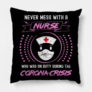 Corona Nurse in Pink Pillow