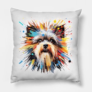 Yorkshire Terrier Dog Pet World Animal Lover Furry Friend Abstract Pillow