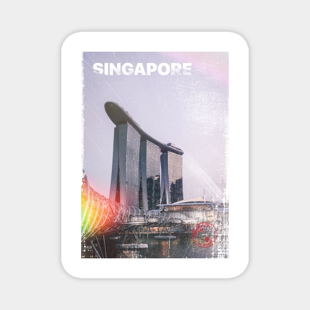 Vintage Singapore Poster | Places of the World Magnet by Visitify