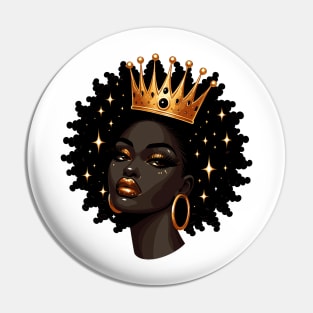 African Queen Crown Pin