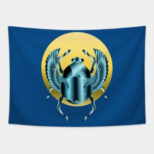 Winged Beetle Sun Disk Tapestry