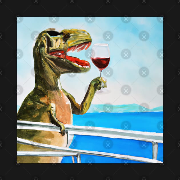 T-Rex With Wine by TrexAmbassador