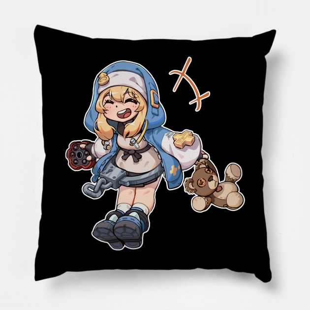 Bridget Guilty Gear Strive Pillow by 1001 Artwork