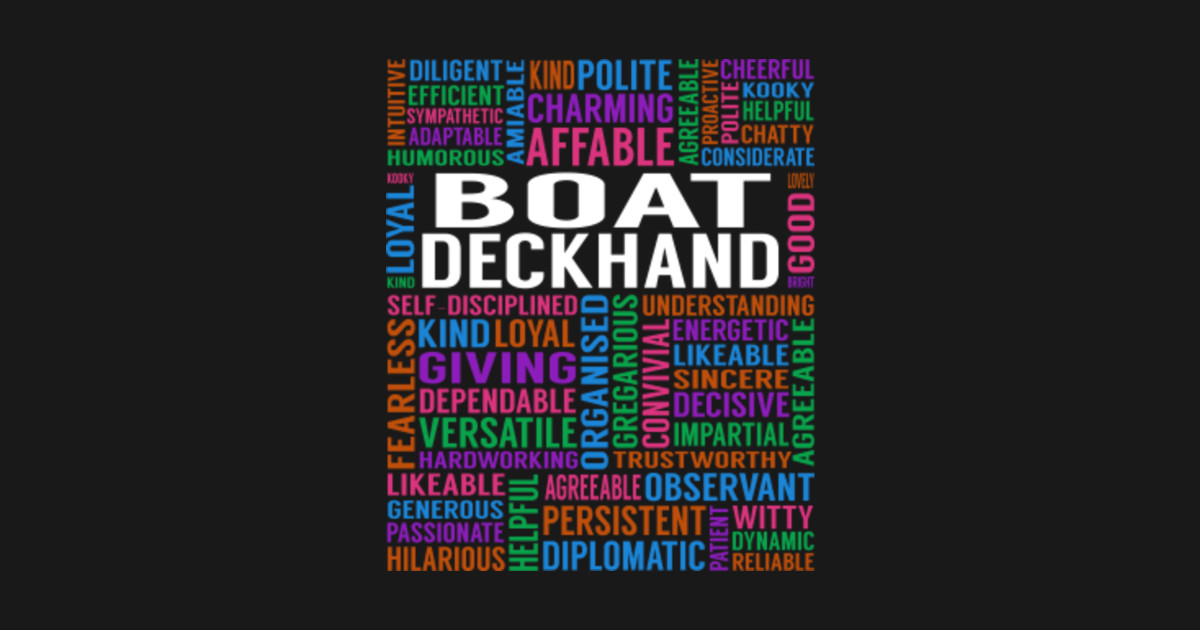 Boat Deckhand Job Boat Deckhand Sticker TeePublic
