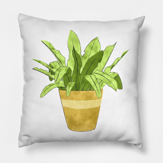 Bird&#39;s Nest Fern Pillow by ALaTati