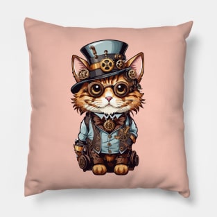 Steampunk, Cat venturer, Victorian Cat Pillow