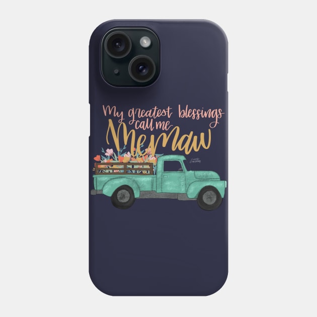 Memaw’s Blessings Phone Case by Hannah’s Hand Lettering