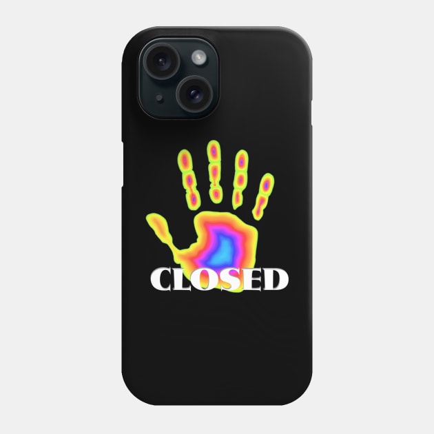 Handprint Closed Phone Case by rikardi_art