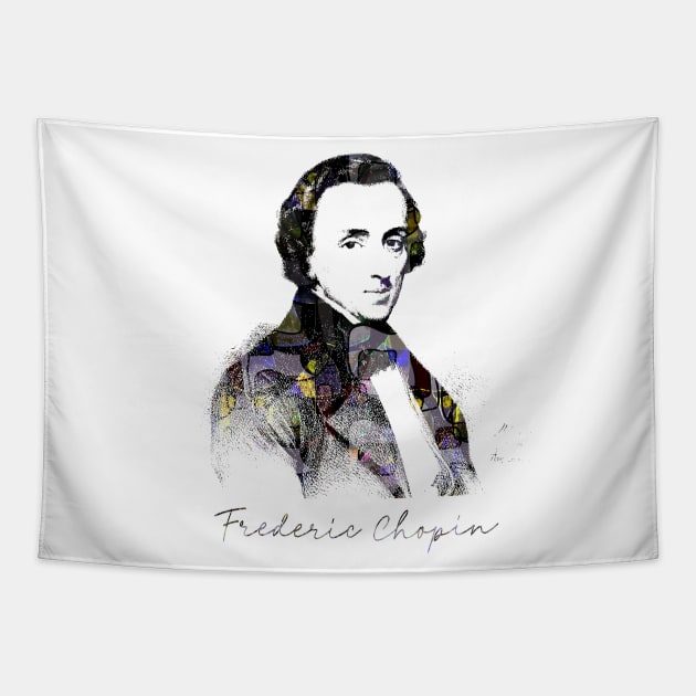 Frederic Chopin pianist Tapestry by GreenRabbit