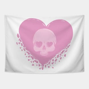 Skull hearts Tapestry