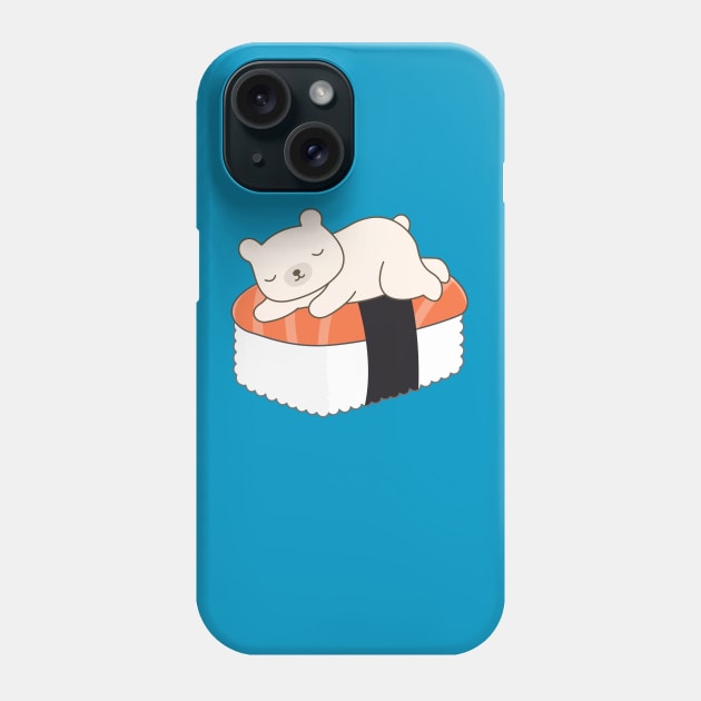 Cute Polar Bear Sushi T-Shirt Phone Case by happinessinatee