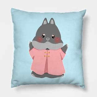 Happy Joyful Sean Black Pink Rabbit | Bunniesmee Pillow