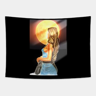 Super moon Tapestry