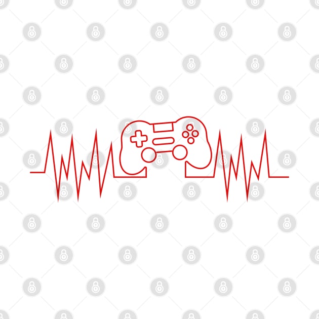 Gamer Heart Beat-red version by G! Zone