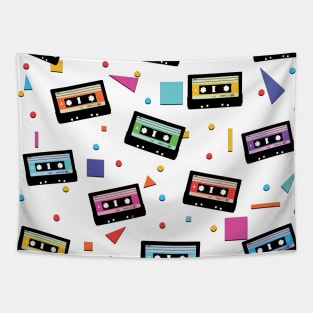 80's cassette tape pattern Tapestry