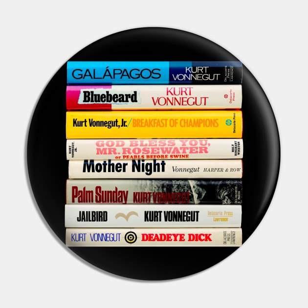 Vonnegut Book Stack Pin by Scum & Villainy