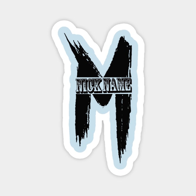 nickname M black Magnet by MAU_Design