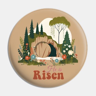 He is Risen, Easter celebration design Pin