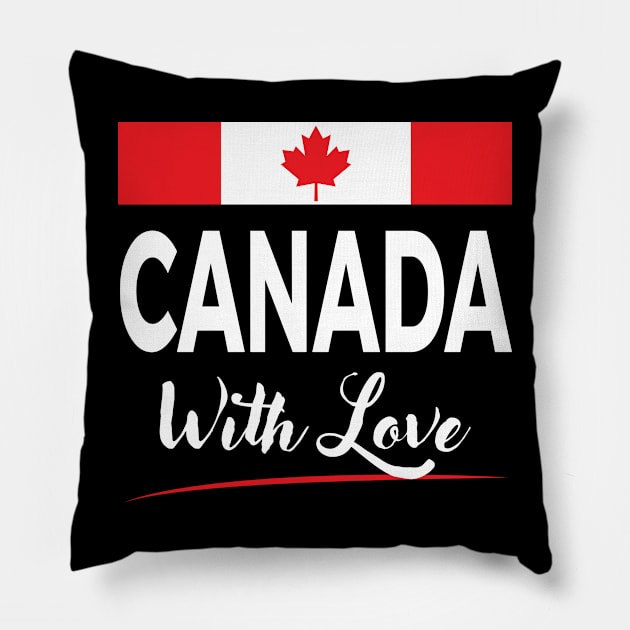 Canada With Love Pillow by Unicorn Artist