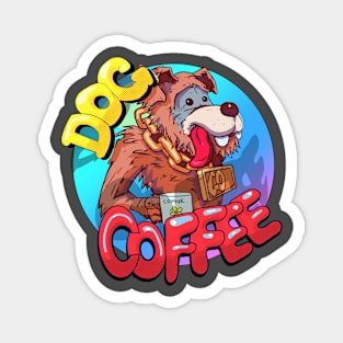 Dog and coffee Magnet