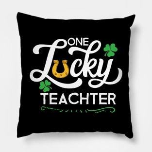 One Lucky Teacher Patrick Day School PreK Teacher Outfit Pillow