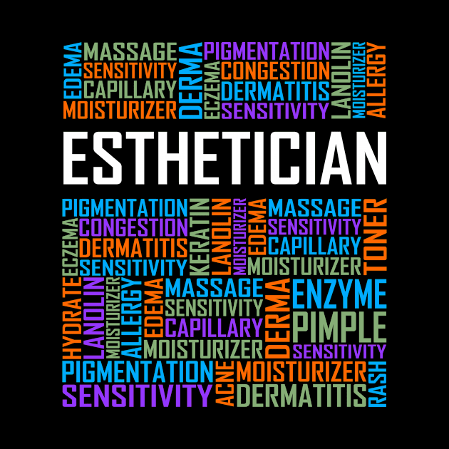 Esthetician Words by LetsBeginDesigns