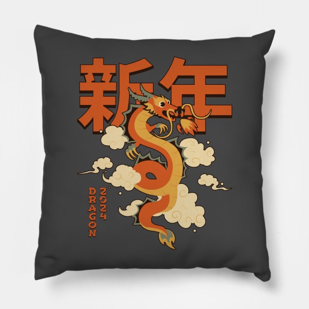 Year of the Dragon 2024 Pillow by daisyblue