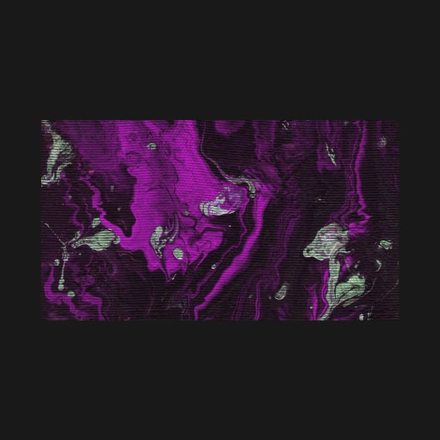 Liquid art. Abstract black-violet-green background with hand-painted marble texture. Best for the print, fabric, poster, wallpaper, cover and packaging, wrapping paper. Christmas holiday mood. by Olesya Pugach