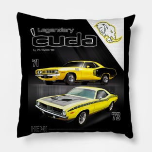 Plymouth Cuda 1970's Cars Pillow