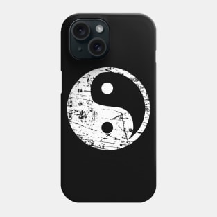 Grunge Yin Yang White Phone Case