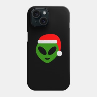 christmas green santa alien emoji Phone Case