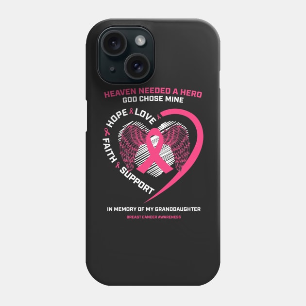 In Memory Of My Granddaughter Pink Breast Cancer Awareness Phone Case by CarolIrvine