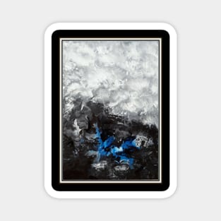 Black Abstract Artwork Magnet