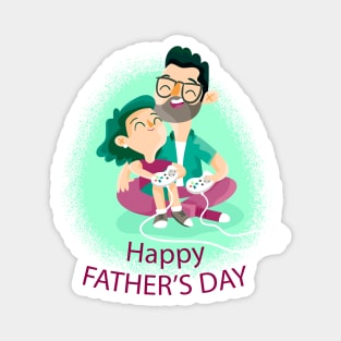 Happy Father Day Illustration Magnet