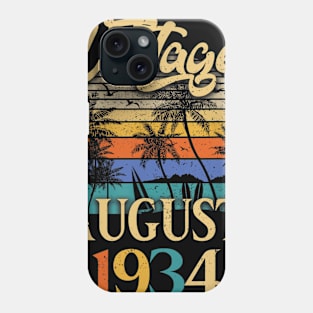 Retro Classic Vintage August 1934 Birthday Gift Phone Case