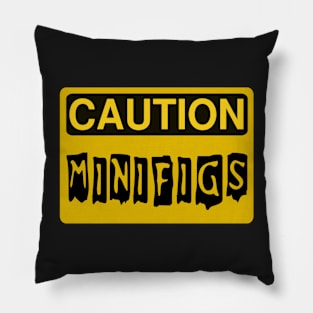 Caution Minifigs Sign Pillow