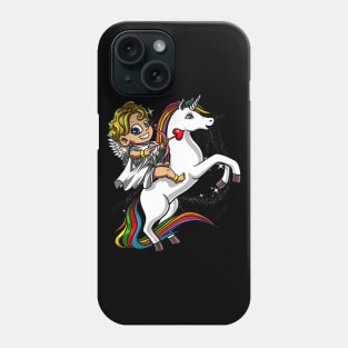 Cupid Riding Unicorn Phone Case