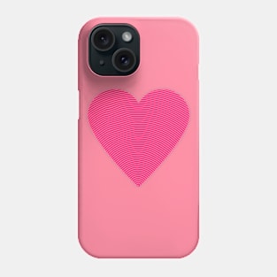 Stripes heart Art Design Pink Phone Case