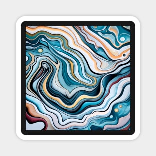 Abstract fluid art Magnet