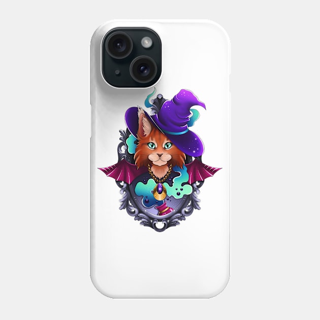 Witches Cat Phone Case by Joanna Szczygieł