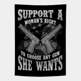 2nd Amendment Woman's Gun Rights To Choose Tapestry