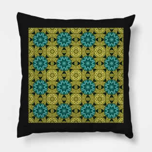 Tile Pattern, Ornate Check Print Pillow