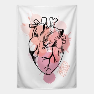 Corazon acuarela Tapestry