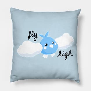 Kawaii Bird Flying Type Video Game Art Pillow