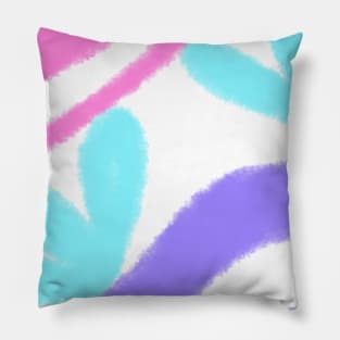 Pink purple blue watercolor art Pillow