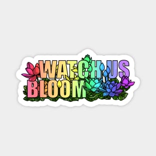 Watch Us Bloom Lotus Rainbow Magnet